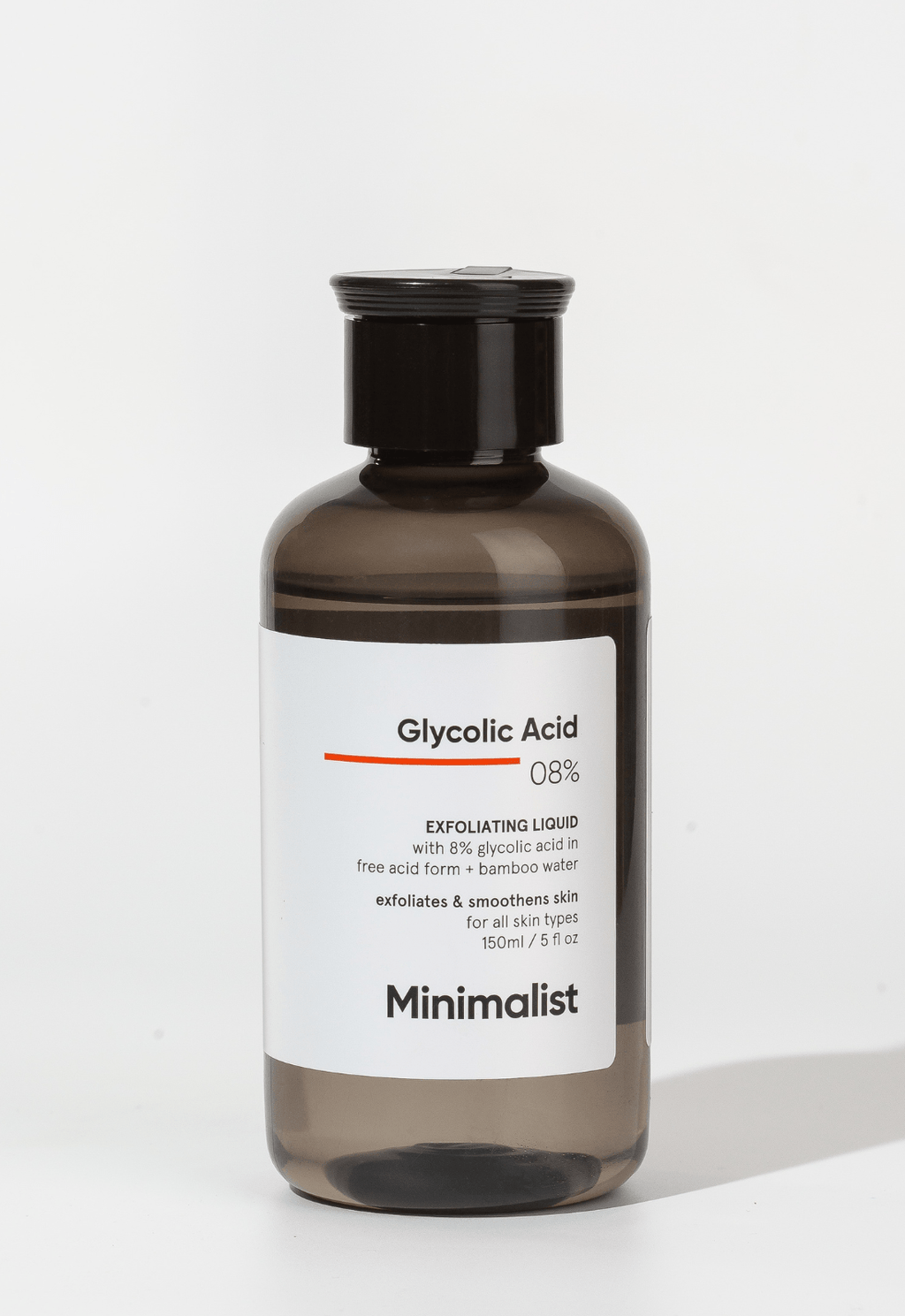 Glycolic Acid 08% Liquid for Exfoliating & Smooth Skin - Toner for All Skin Types | Minimalist