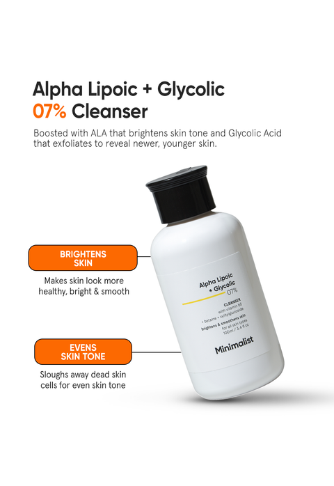 Minimalist Alpha Lipoic + Glycolic 7% Cleanser 100 ml