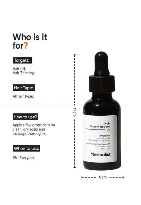 Minimalist Hair Growth Actives 18% Hair Serum 30 ml