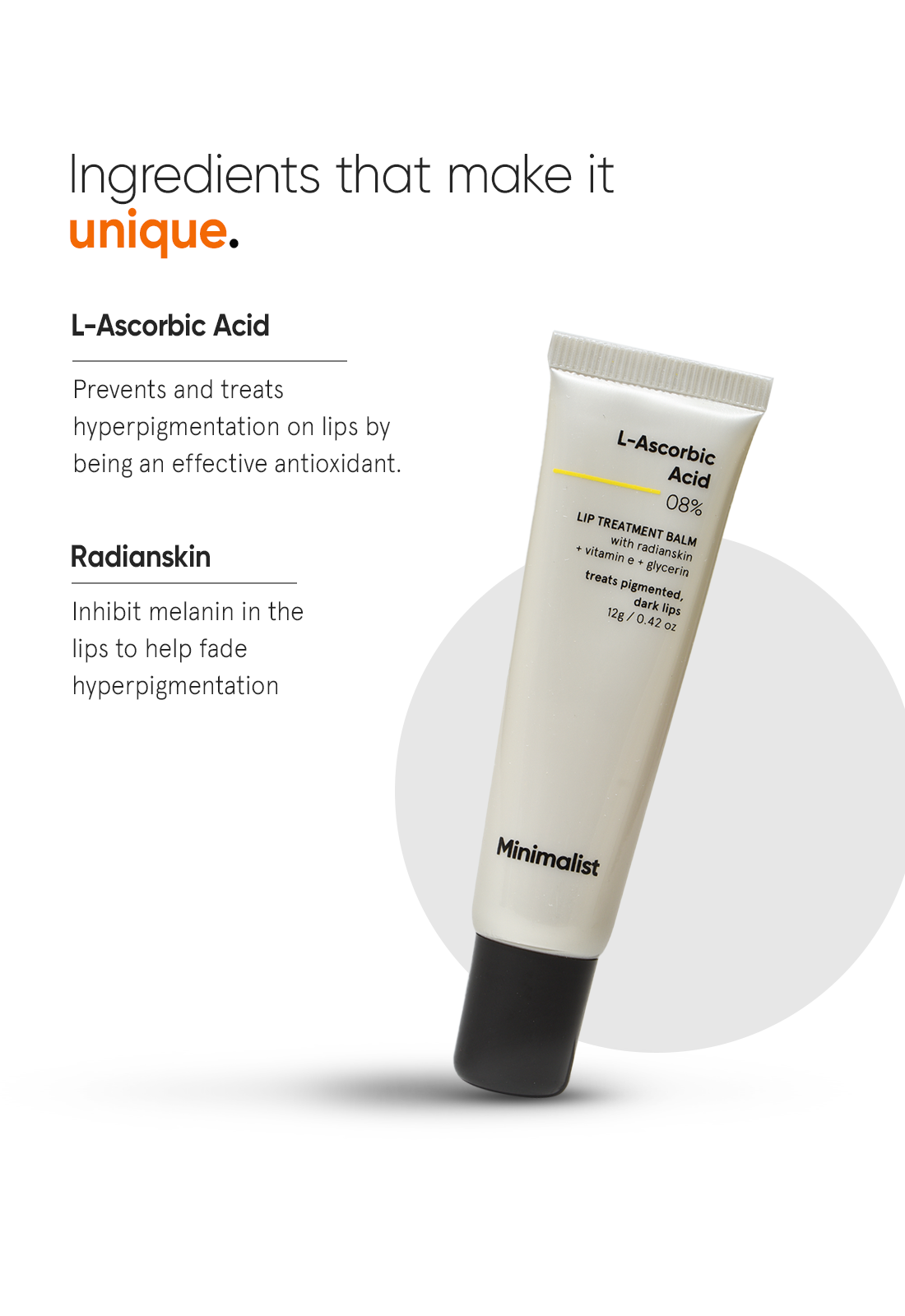 vitamin c for lip pigmentation L-Ascorbic Acid 08% Lip Balm for Hyperpigmentation Treatment, Lip Hydration & Softening - Suitable for All Types of Lip vitamin c for lip pigmentation L-Ascorbic Acid 08% Lip Balm for Hyperpigmentation Treatment, Lip Hydration & Softening - Suitable for All Types of Lip