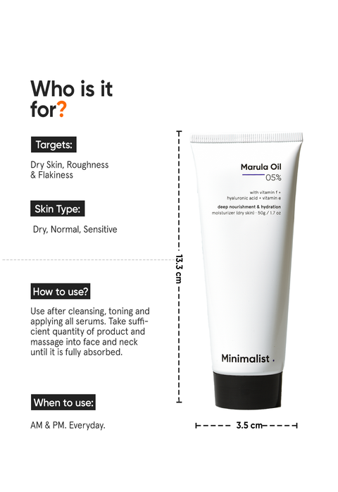 Minimalist Marula Oil 5% Face Moisturizer 50 g
