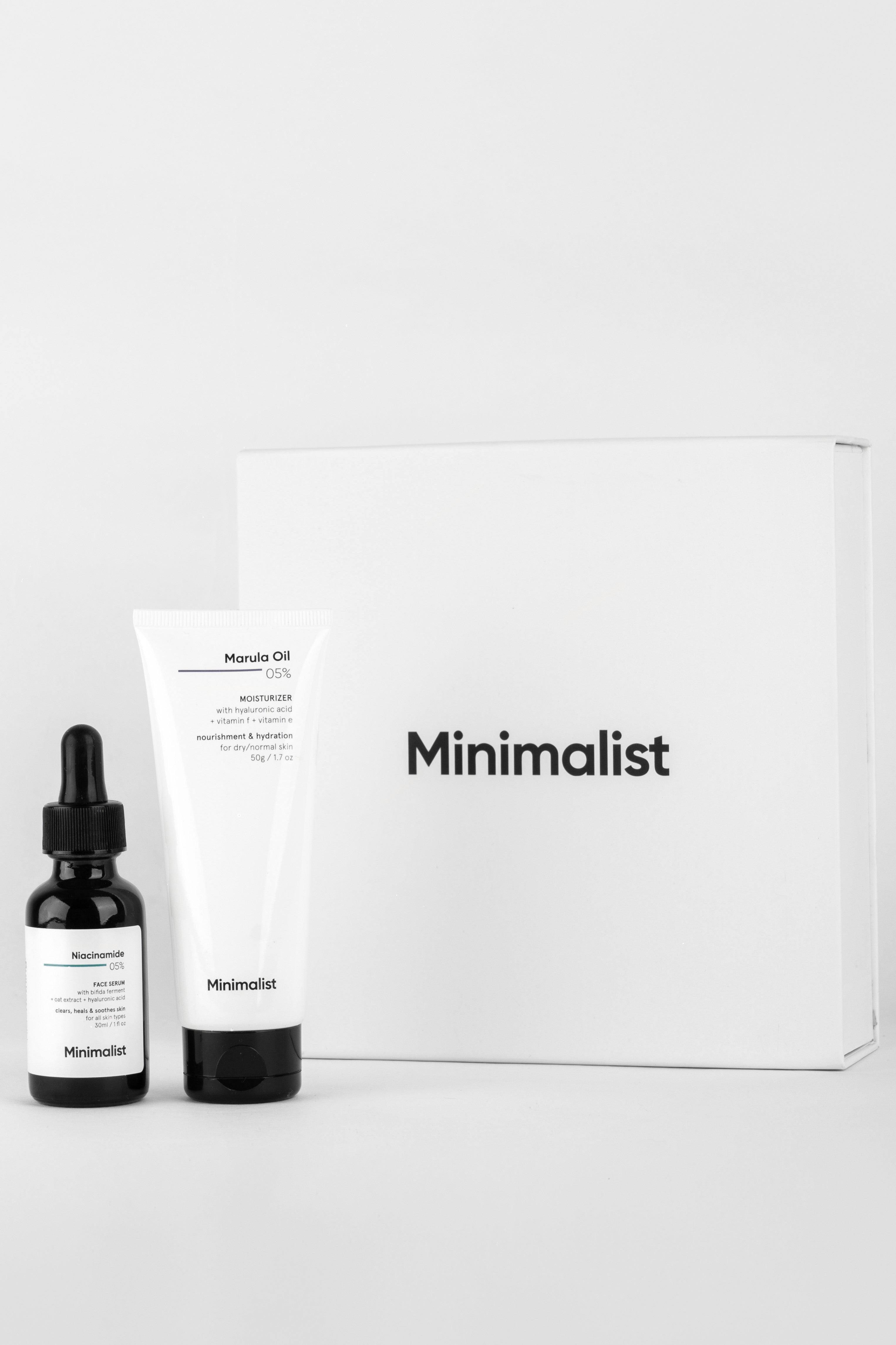 Hydrating Niacinamide & Marula Oil Skincare Set 100 ml - Image 1