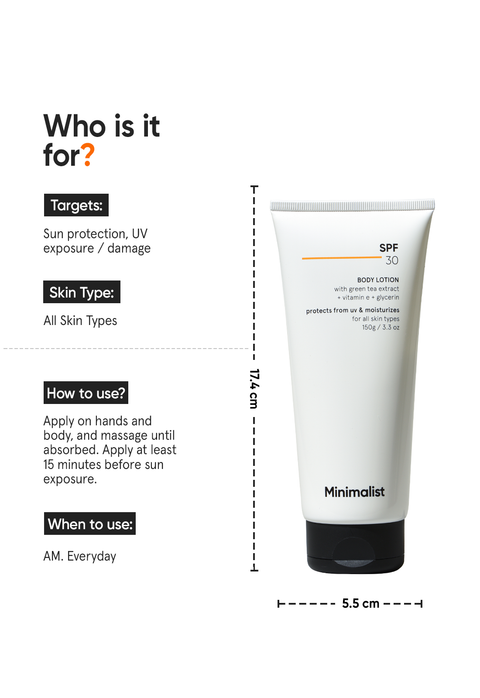 Minimalist SPF 30 Body Sunscreen 150 g