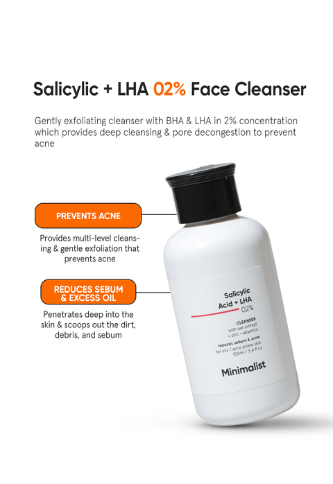 Minimalist Salicylic Acid + LHA 2% Face Cleanser 100 ml