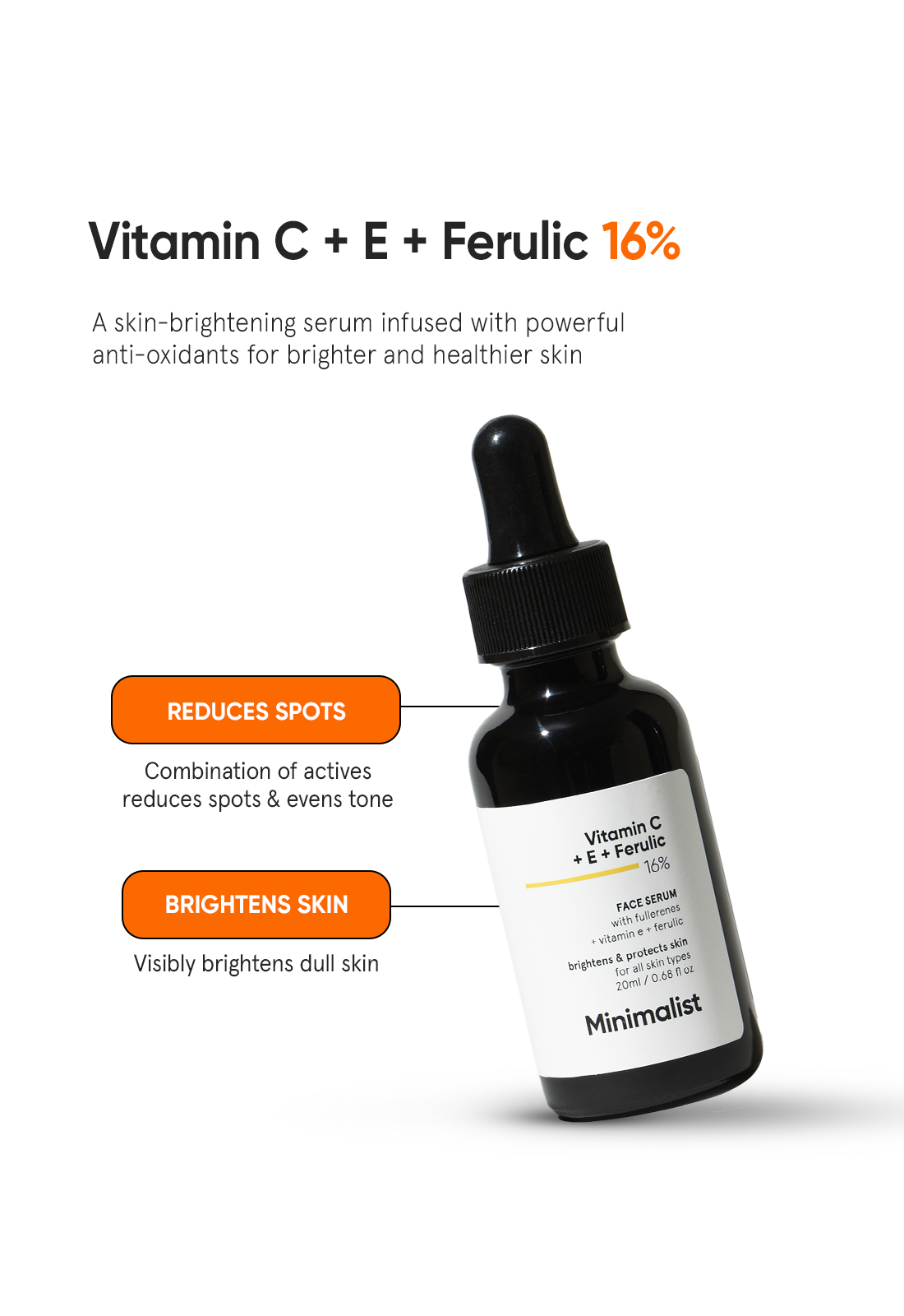 Vitamin C + E + Ferulic 16% Serum - A skin-brightening daily serum